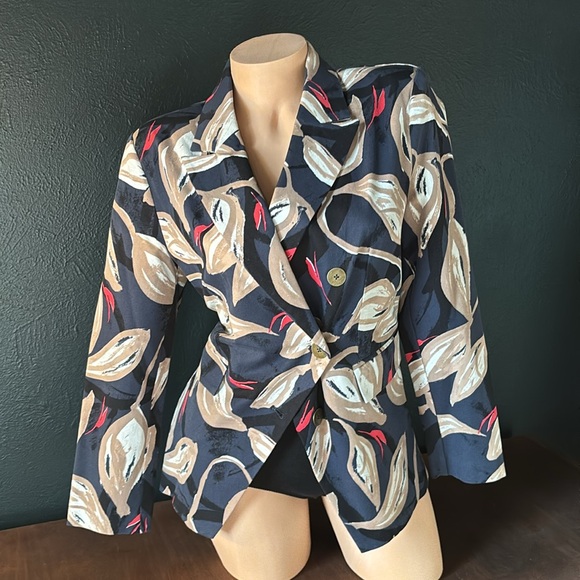 ⚫️ Nic + Zoe Petites Budding Printed Business Two-Button Blazer - Picture 2 of 11